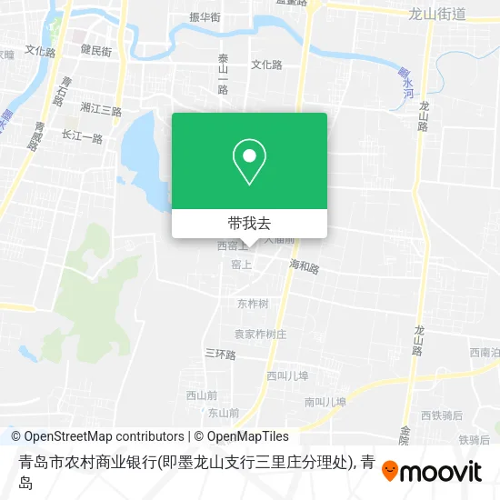 青岛市农村商业银行(即墨龙山支行三里庄分理处)地图