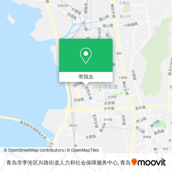 青岛市李沧区兴路街道人力和社会保障服务中心地图