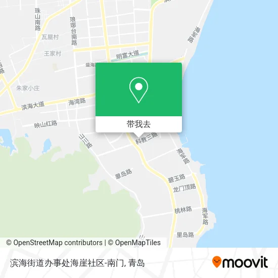 滨海街道办事处海崖社区-南门地图