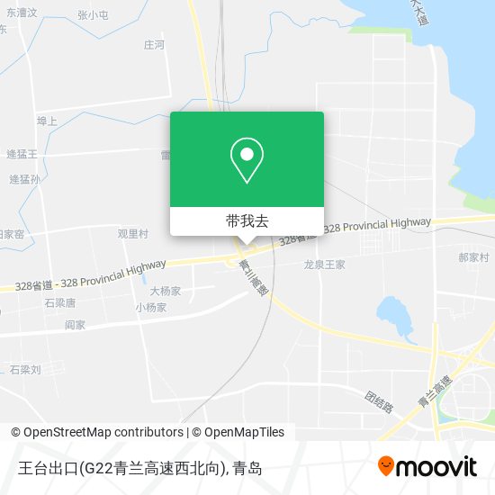 王台出口(G22青兰高速西北向)地图