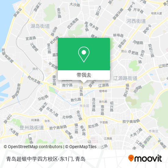 青岛超银中学四方校区-东1门地图