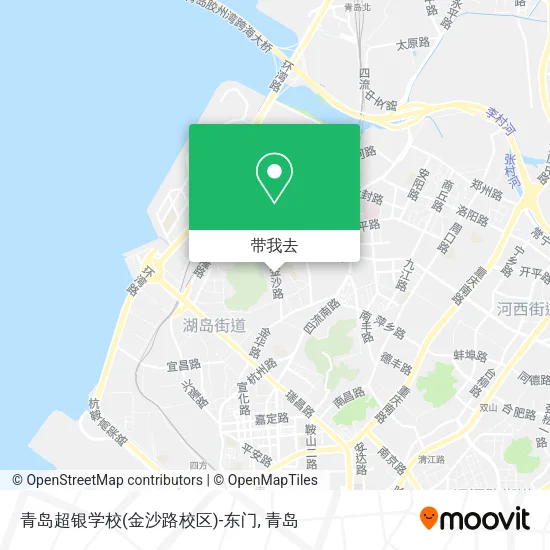 青岛超银学校(金沙路校区)-东门地图