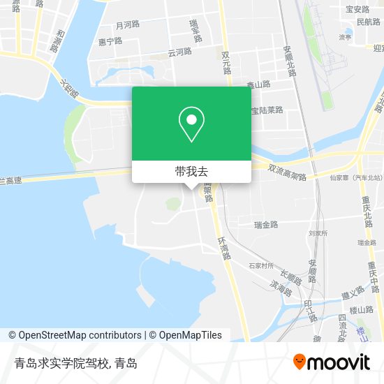 青岛求实学院驾校地图