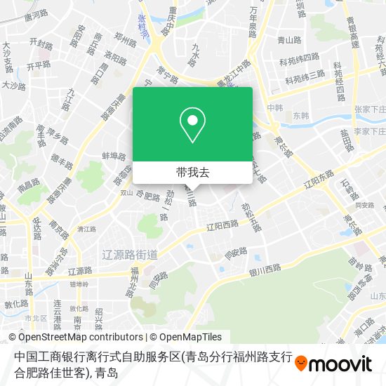中国工商银行离行式自助服务区(青岛分行福州路支行合肥路佳世客)地图
