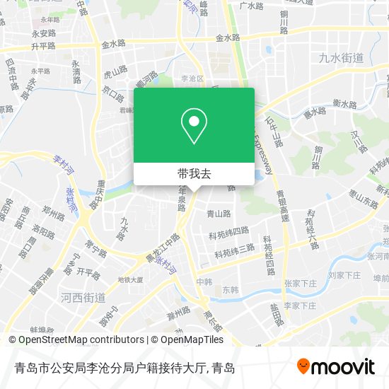 青岛市公安局李沧分局户籍接待大厅地图