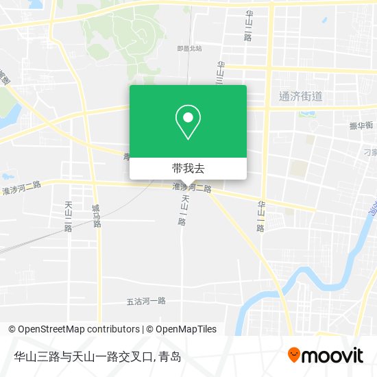 华山三路与天山一路交叉口地图