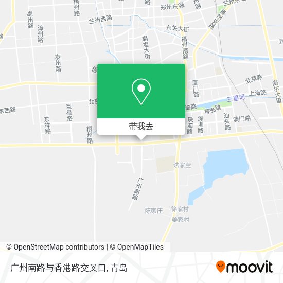 广州南路与香港路交叉口地图
