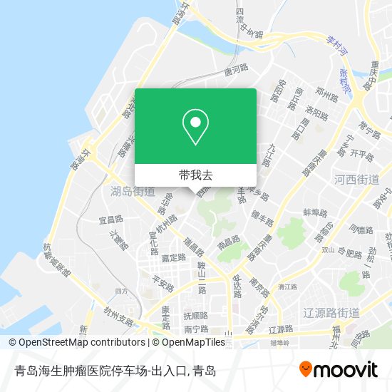 青岛海生肿瘤医院停车场-出入口地图