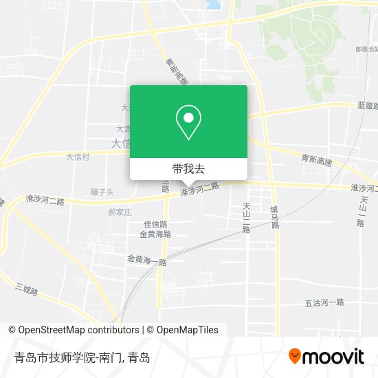 青岛市技师学院-南门地图