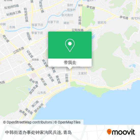 中韩街道办事处钟家沟民兵连地图