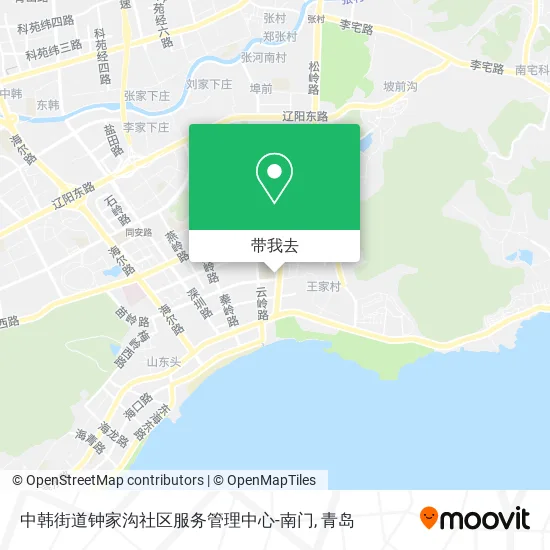 中韩街道钟家沟社区服务管理中心-南门地图