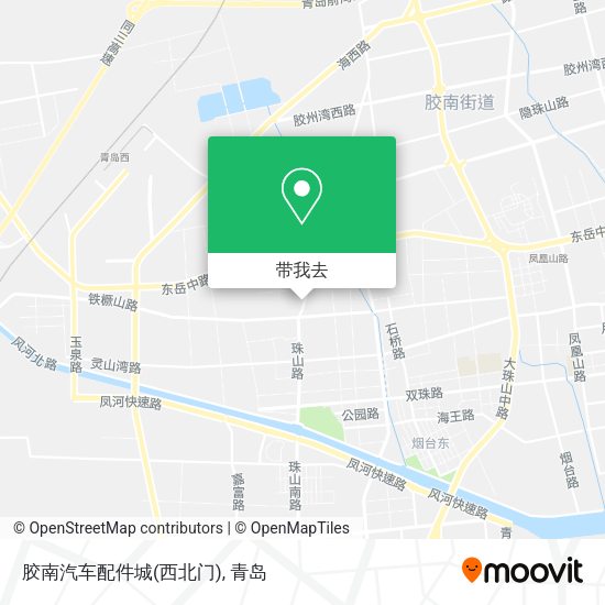 胶南汽车配件城(西北门)地图