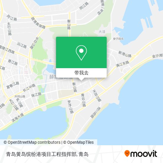 青岛黄岛缤纷港项目工程指挥部地图