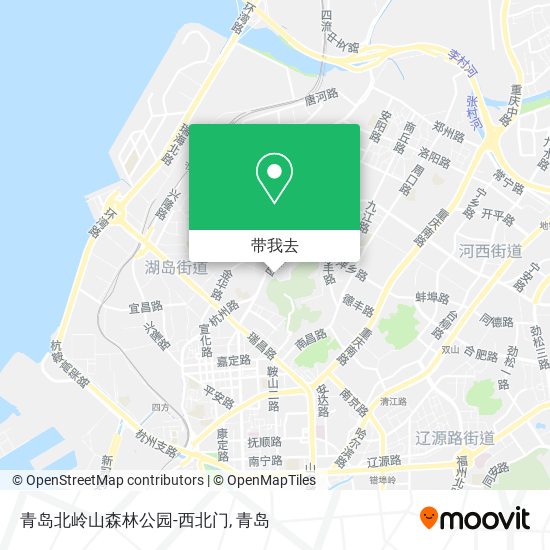 青岛北岭山森林公园-西北门地图