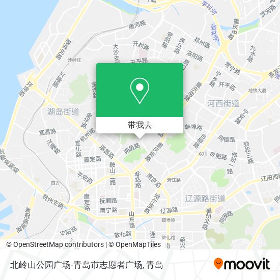 北岭山公园广场-青岛市志愿者广场地图