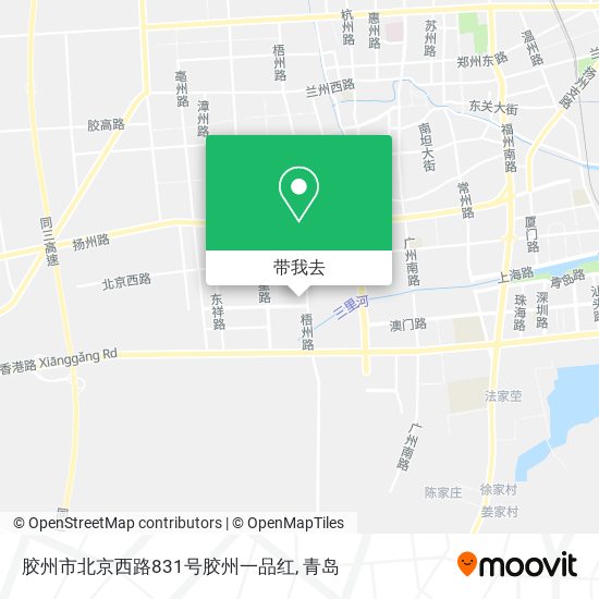 胶州市北京西路831号胶州一品红地图