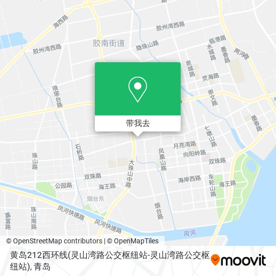 黄岛212西环线(灵山湾路公交枢纽站-灵山湾路公交枢纽站)地图