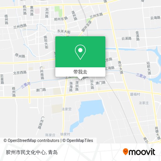 胶州市民文化中心地图