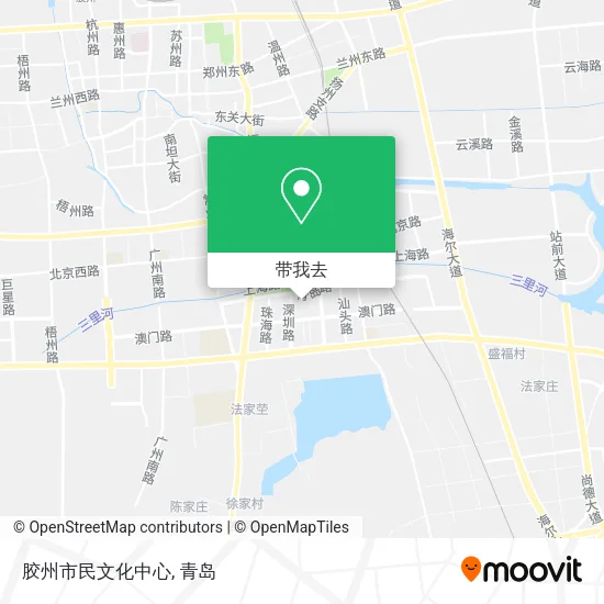 胶州市民文化中心地图