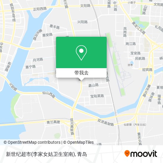 新世纪超市(李家女姑卫生室南)地图