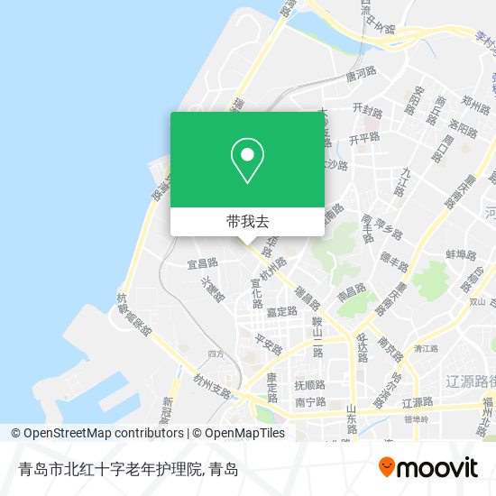 青岛市北红十字老年护理院地图