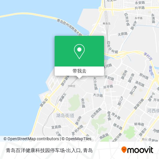 青岛百洋健康科技园停车场-出入口地图