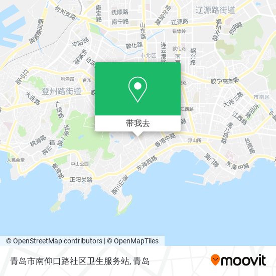 青岛市南仰口路社区卫生服务站地图