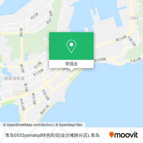 青岛0532yxmatqd特色民宿(金沙滩路分店)地图