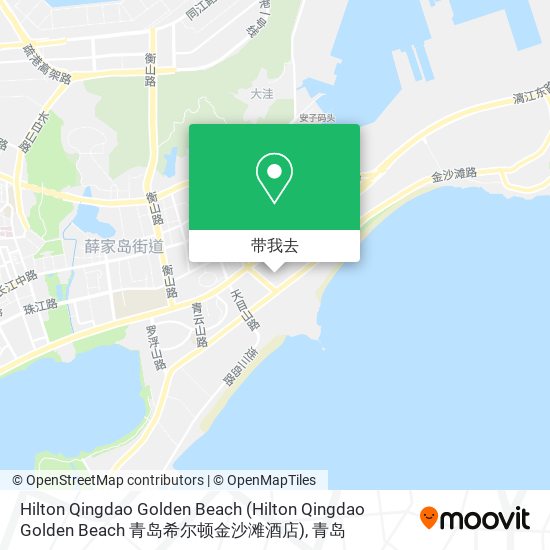 Hilton Qingdao Golden Beach地图