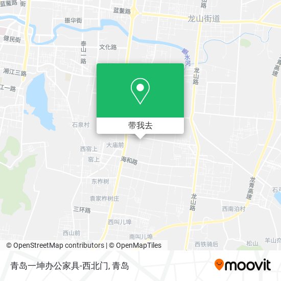 青岛一坤办公家具-西北门地图