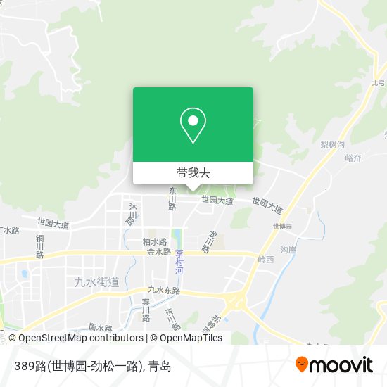 389路(世博园-劲松一路)地图