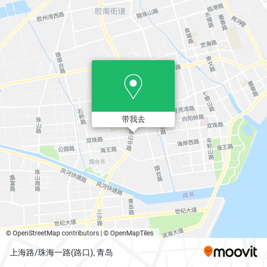 上海路/珠海一路(路口)地图