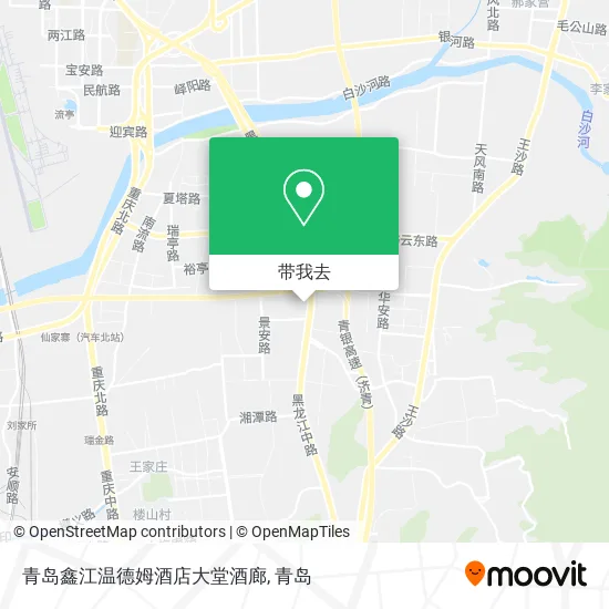青岛鑫江温德姆酒店大堂酒廊地图