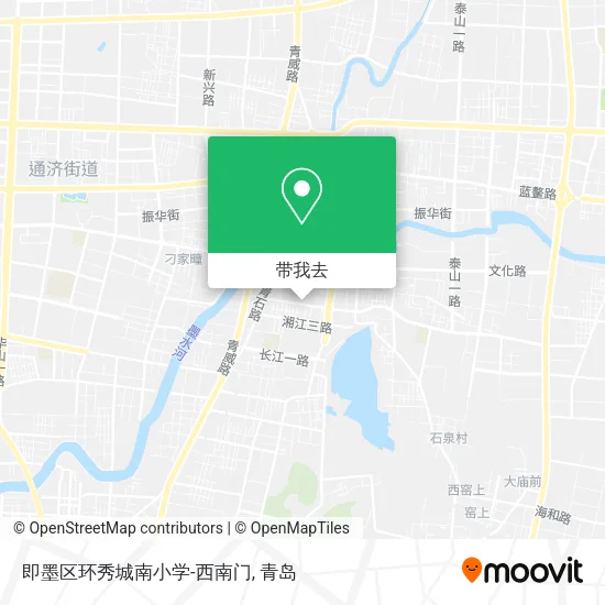 即墨区环秀城南小学-西南门地图