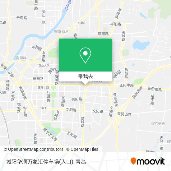 城阳华润万象汇停车场(入口)地图