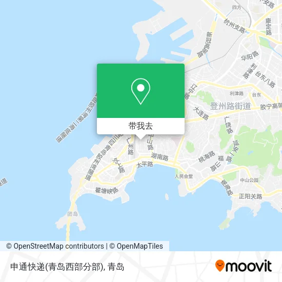 申通快递(青岛西部分部)地图