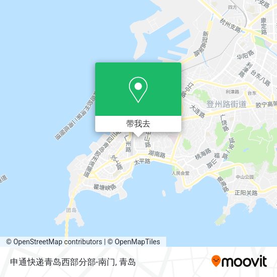 申通快递青岛西部分部-南门地图