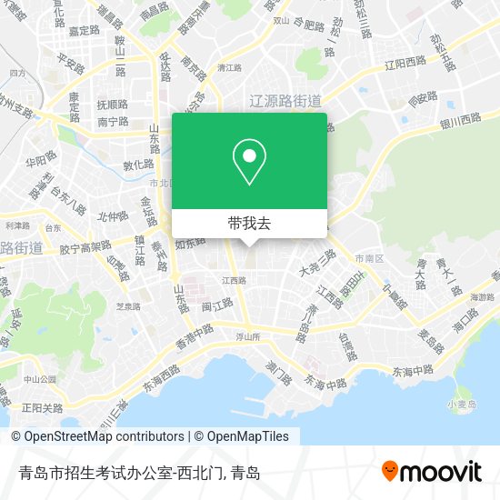 青岛市招生考试办公室-西北门地图
