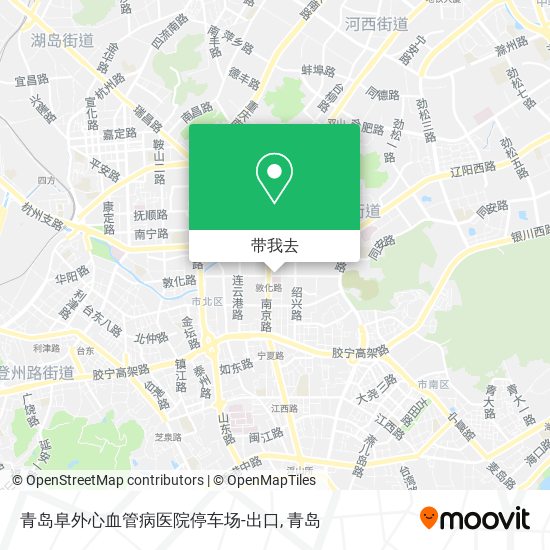 青岛阜外心血管病医院停车场-出口地图