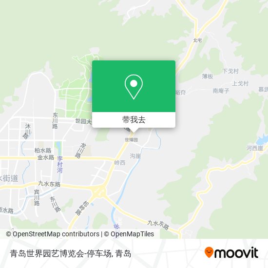 青岛世界园艺博览会-停车场地图
