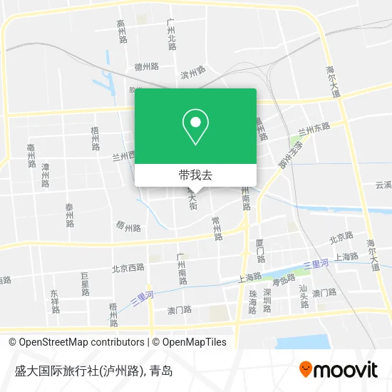 盛大国际旅行社(泸州路)地图