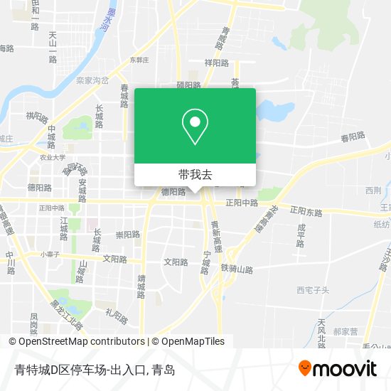 青特城D区停车场-出入口地图