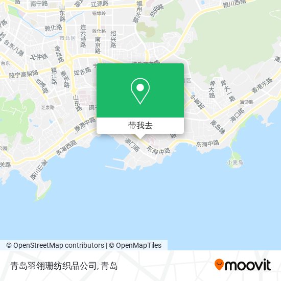 青岛羽翎珊纺织品公司地图