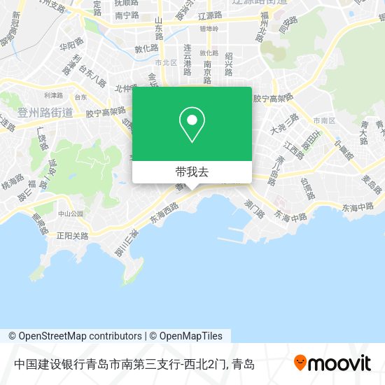 中国建设银行青岛市南第三支行-西北2门地图