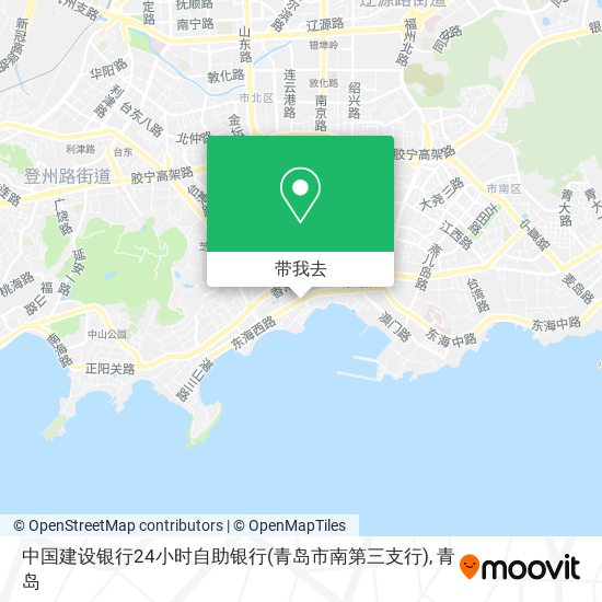 中国建设银行24小时自助银行(青岛市南第三支行)地图