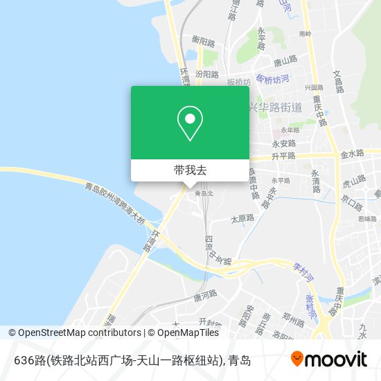 636路(铁路北站西广场-天山一路枢纽站)地图