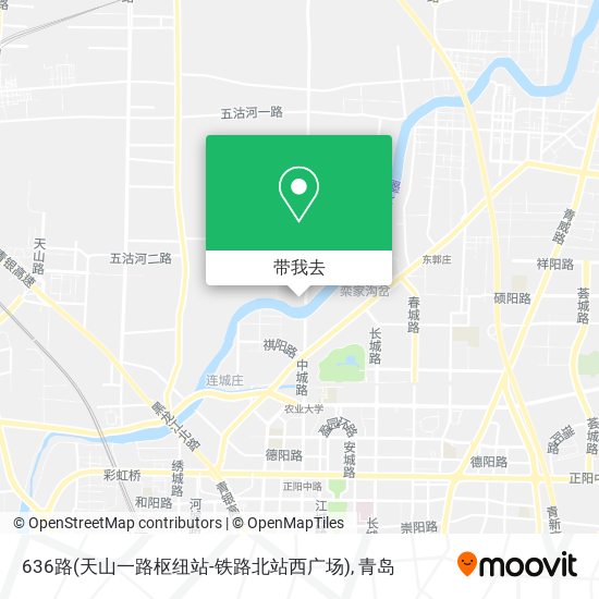 636路(天山一路枢纽站-铁路北站西广场)地图