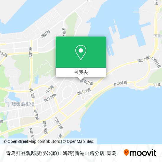 青岛拜登观邸度假公寓(山海湾)新港山路分店地图