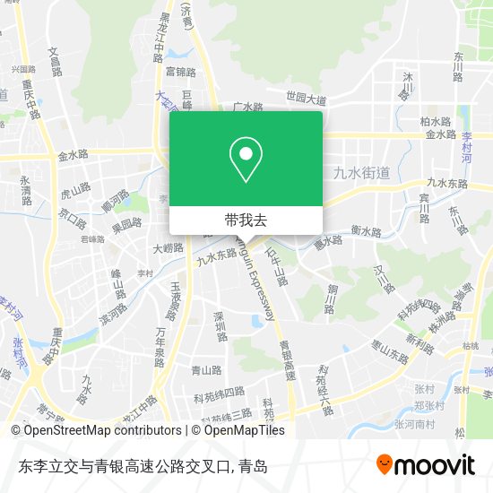 东李立交与青银高速公路交叉口地图