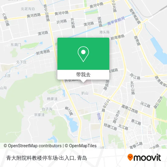 青大附院科教楼停车场-出入口地图